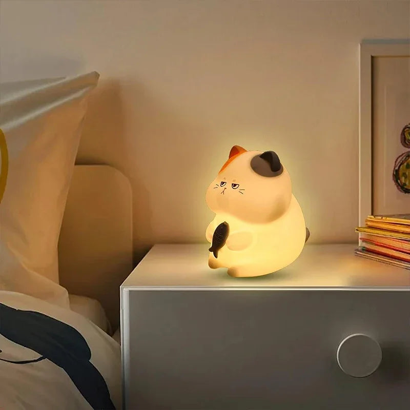 Gluttonous Cat Night Lamp