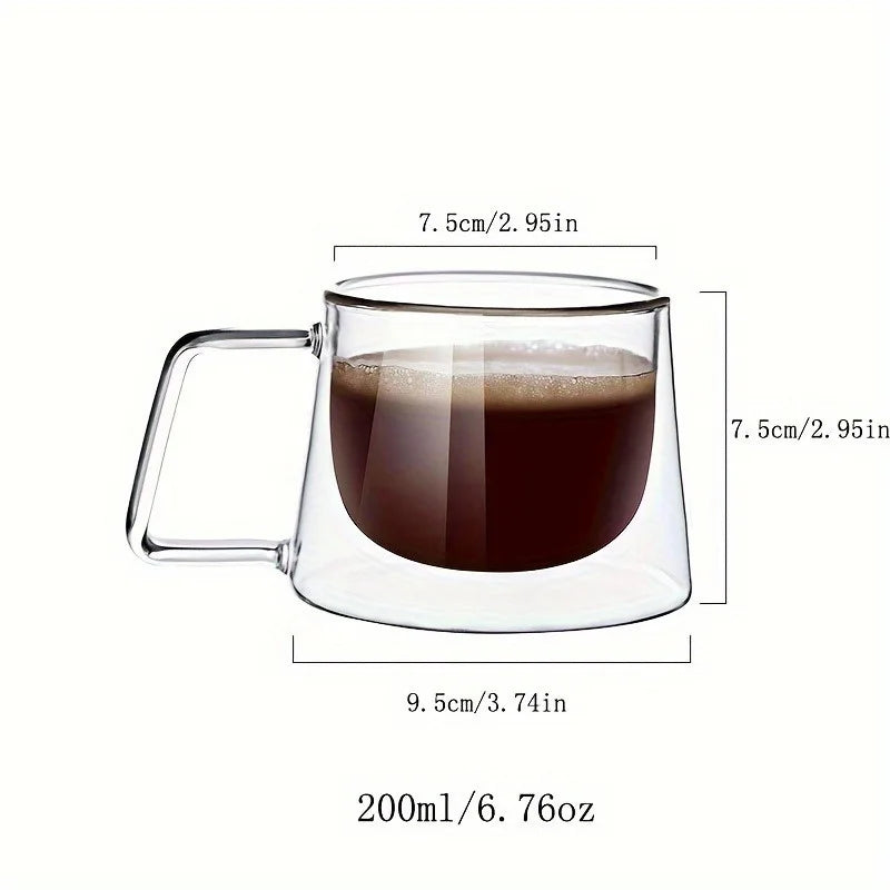 Elegant Double-Layer Insulated Espresso Cup